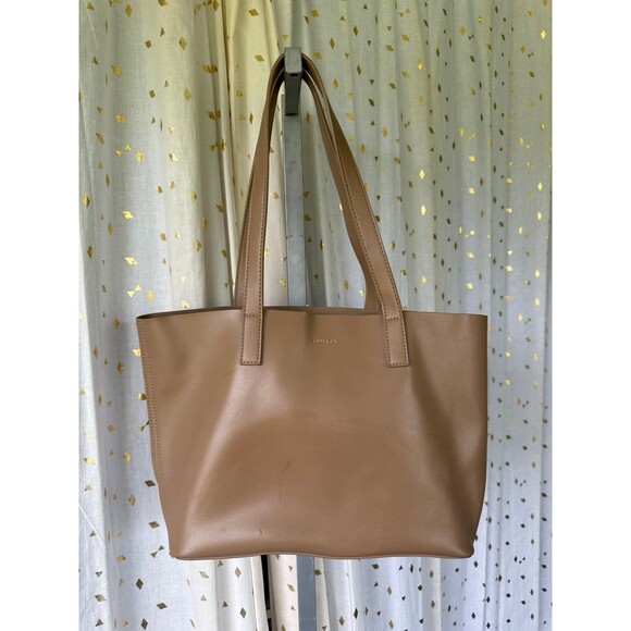 Samara Anthropologie Buttery Soft Vegan Leather Suede Interior Everyday Tote Bag - Picture 2 of 7
